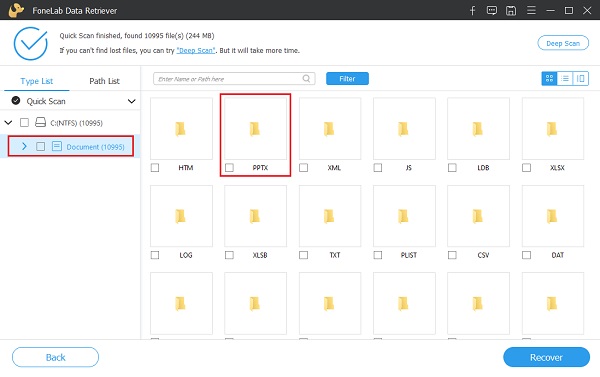 see the result of the Document folder
