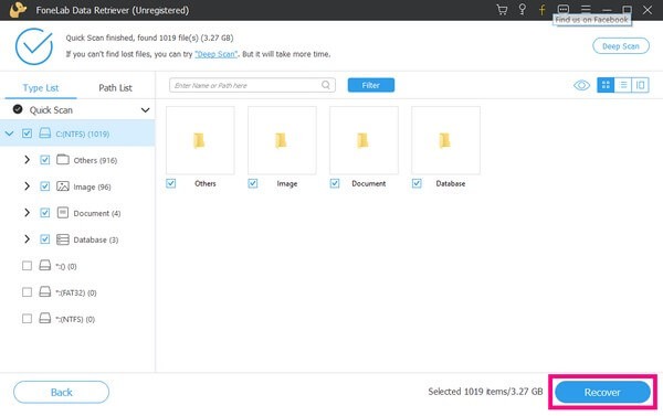 You can select the files