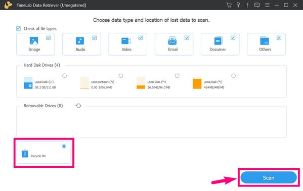 Choose the file types