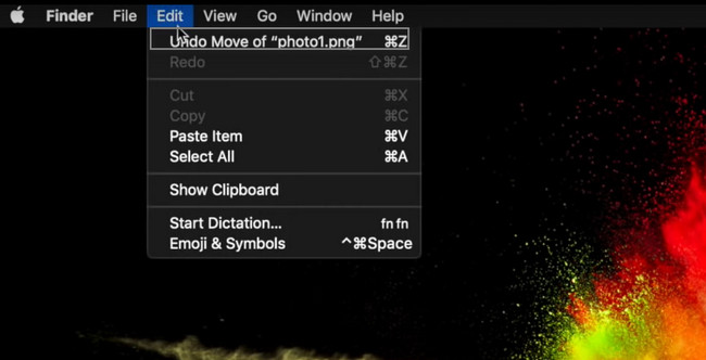 press the Command and Z keys simultaneously