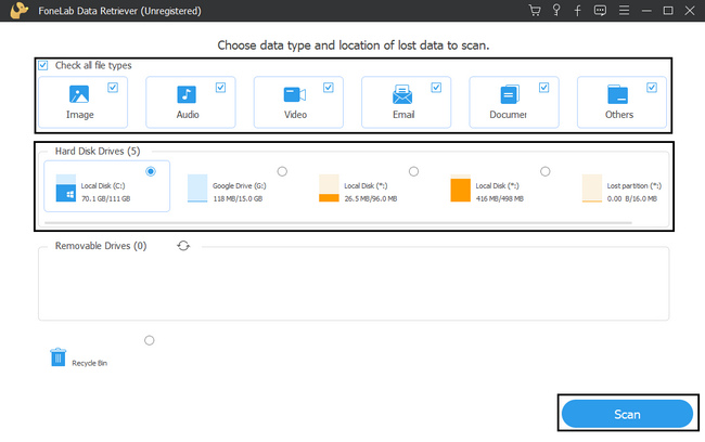select the Hard Drive
