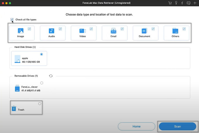 sélectionner toutes les options possibles