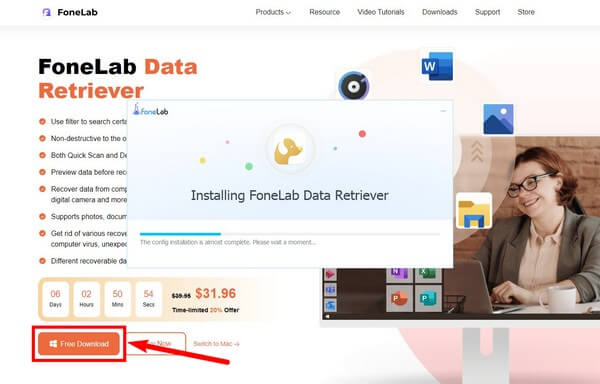 click the downloaded software file
