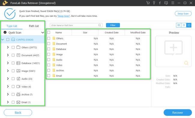 Select the folders