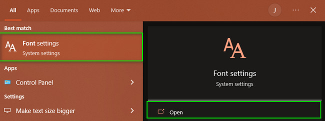Click the Open button
