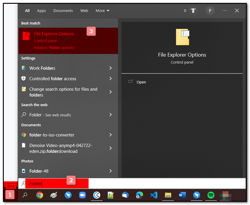 choose the File Explorer