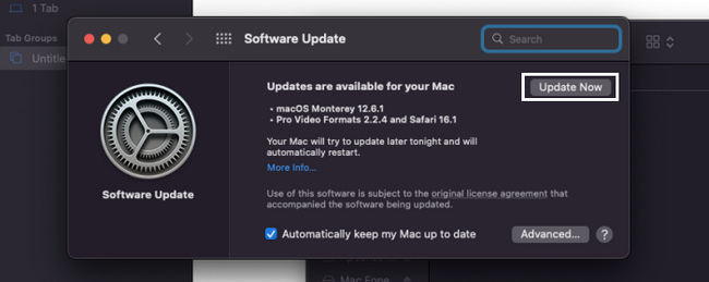 click the Update Now button