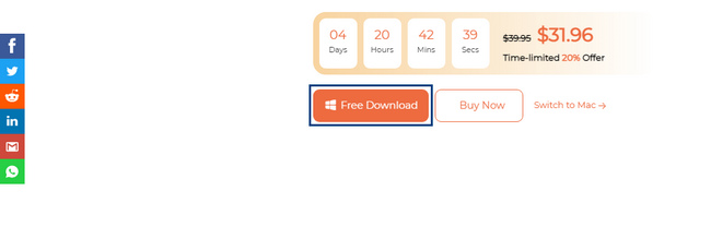 clicking the Free Download button
