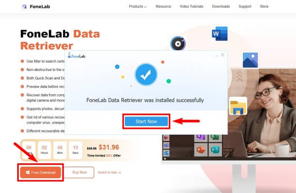 hitting the Free Download button