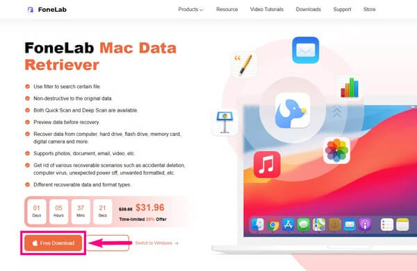 inicie FoneLab Mac Data Retriever