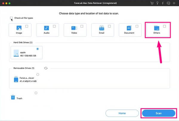 sélectionnez l'emplacement de stockage sous Disques durs