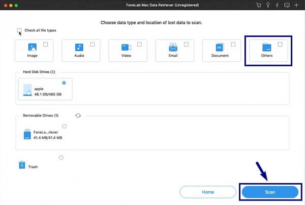 selezionare la casella di controllo dell'opzione Altri