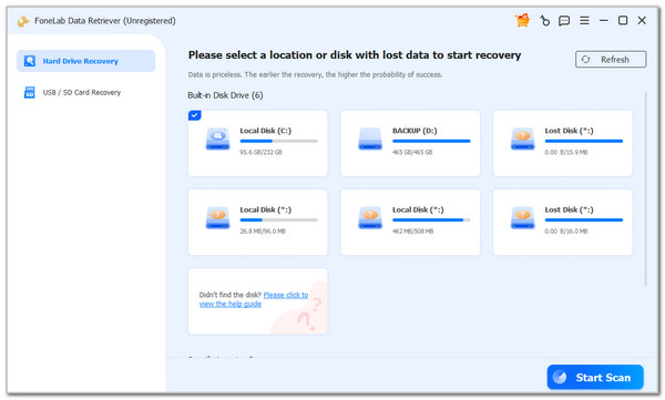 Click Start Scan Button