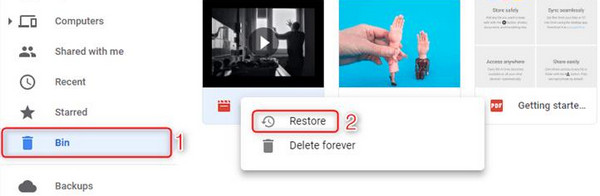 Select Restore Option
