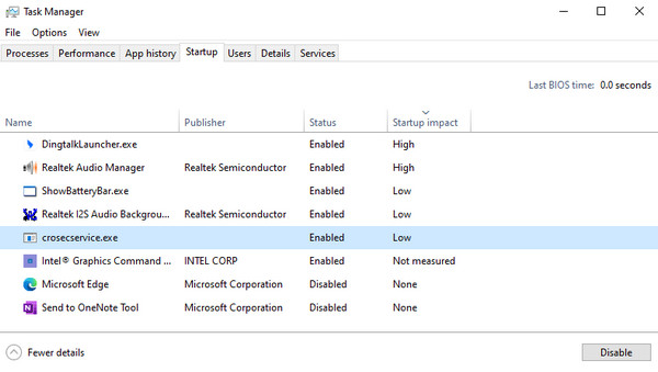 Disable Startup Programs