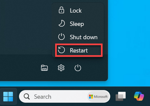 Restart Windows Using Start Menu