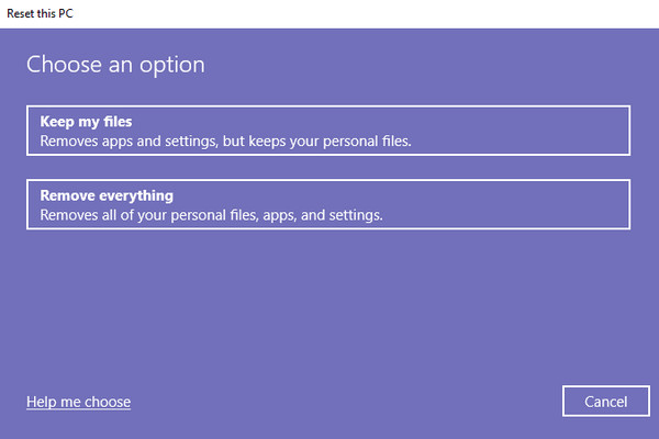 Hard Reset Windows To Factory Settings