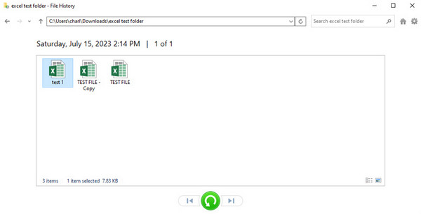 Recover Excel Using Windows File History