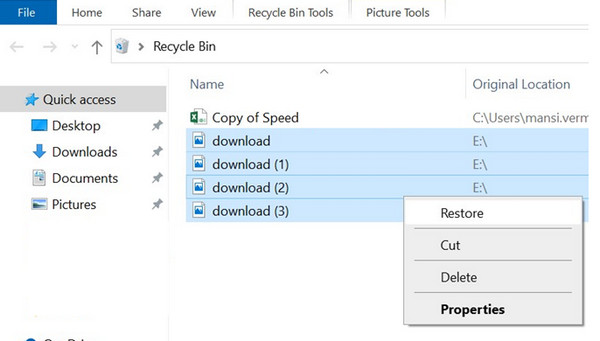 Check The Recycle Bin