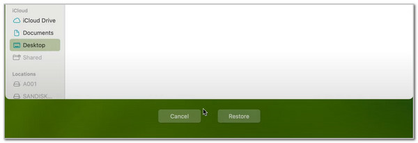 Click Restore Option