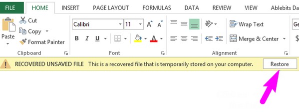 restaurar versão do documento