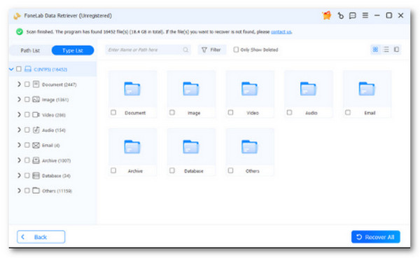 Click Recover All Button