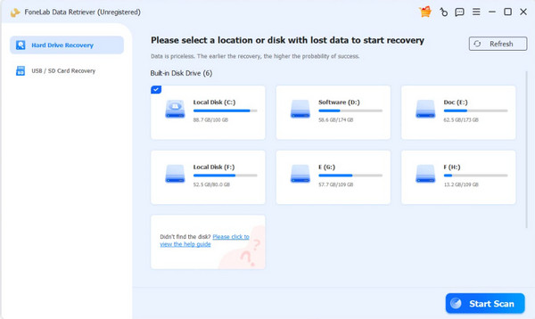 Click Start Scan Button