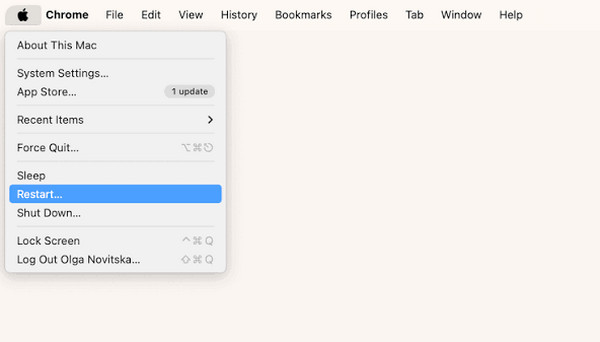 Restart Macbook Via Standard Restart