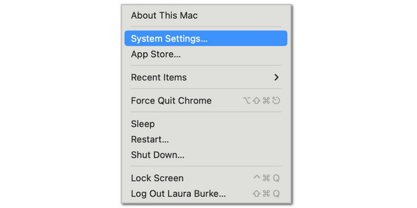 Click System Settings Button