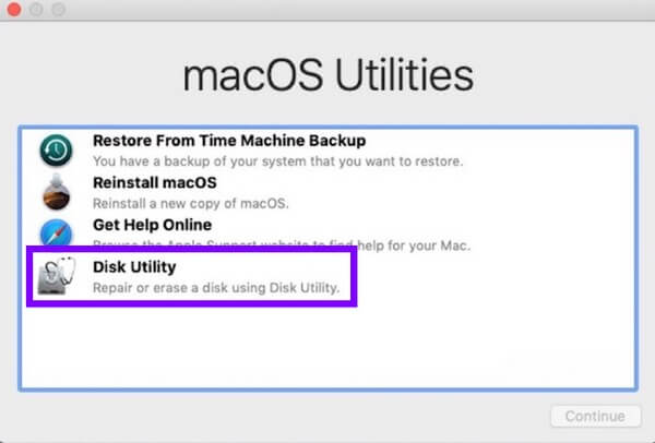 使用恢復模式在新 SSD 上安裝 Mac OS