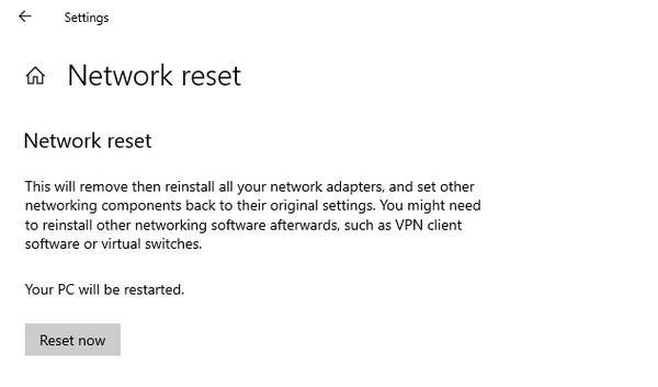 Reset Network Settings