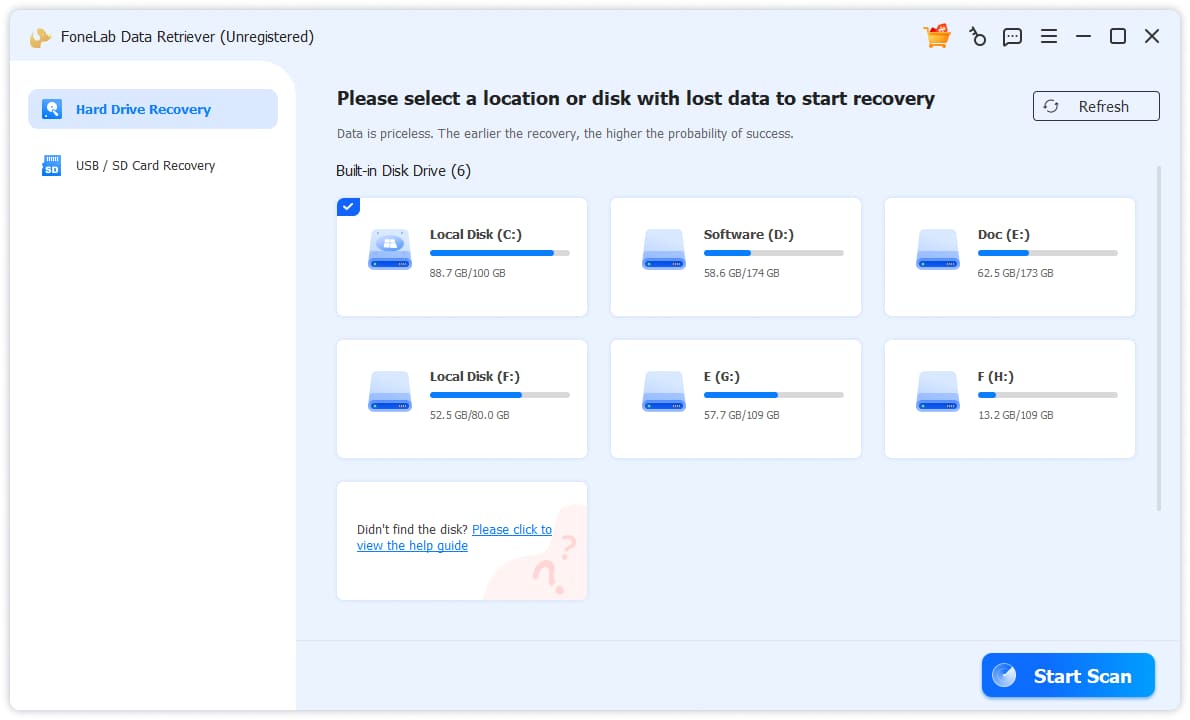 main interface