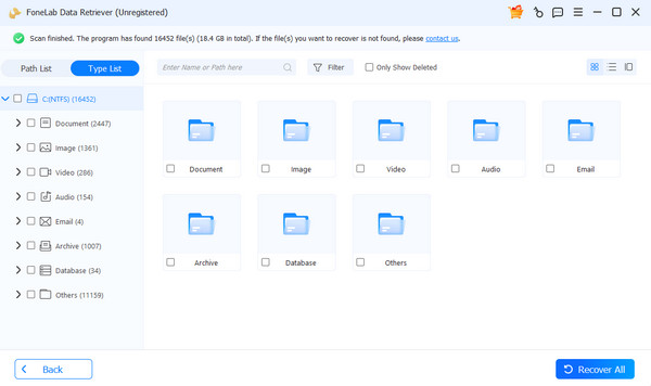 Click Recover All Button