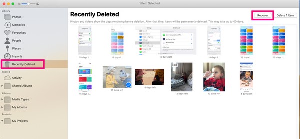 Ανακτήστε τις διαγραμμένες φωτογραφίες σε Mac από τον φάκελο που διαγράφηκε πρόσφατα