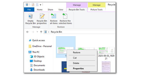 Click Restore Button