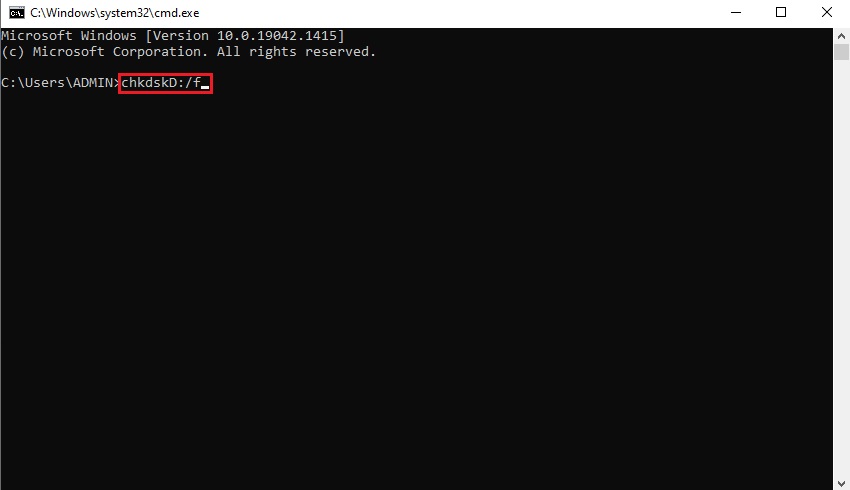 Windows Command Line and CHKDSK
