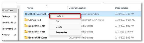 Click Restore Button