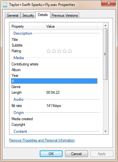 återställning WAV-filer Detaljer