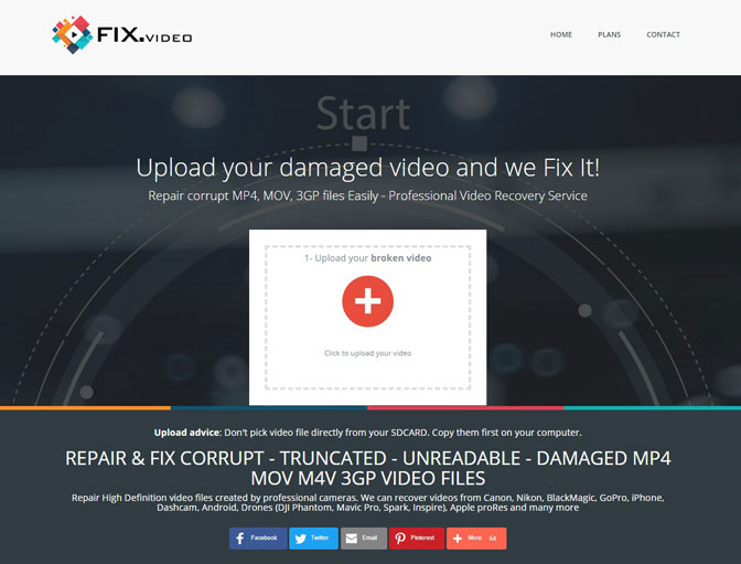 Corrupt, Restore och fixa en korrupt videofil