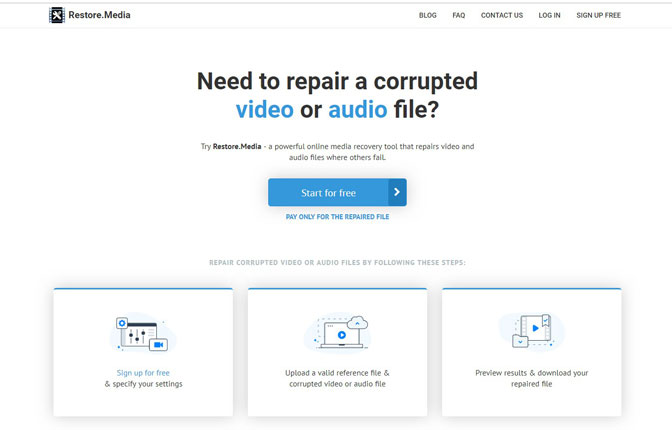 Corrupt, Restore och fixa en korrupt videofil