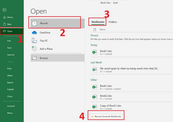 Select Workbooks Button