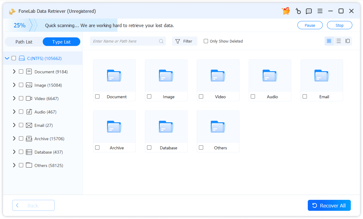 scan and choose data