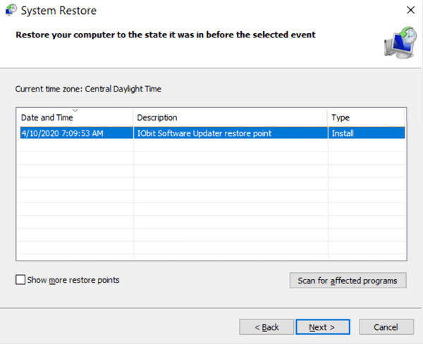 System Restore