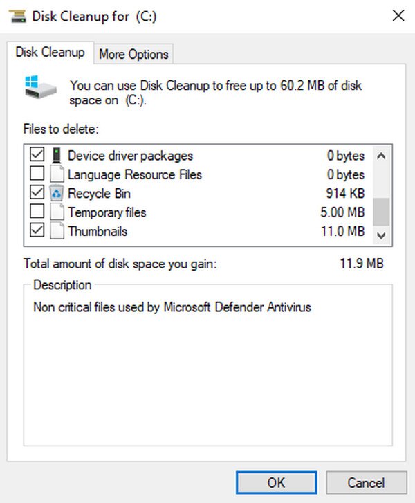 Use Disk Cleanup