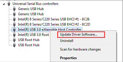 Laufwerks-Software aktualisieren auswählen