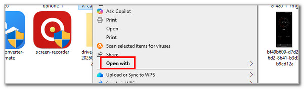 Click Open With Button
