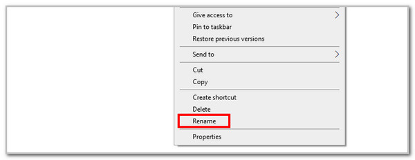 Click Rename Button