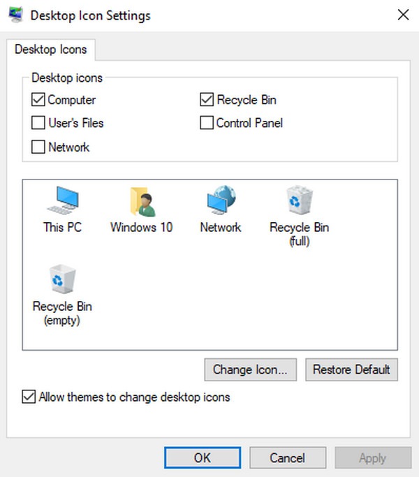 Restore Missing Recycle Bin Icon