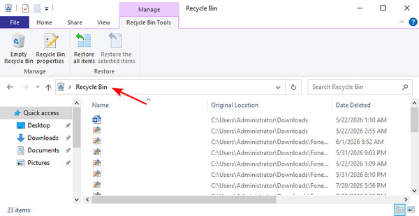 The Physical Folder Location