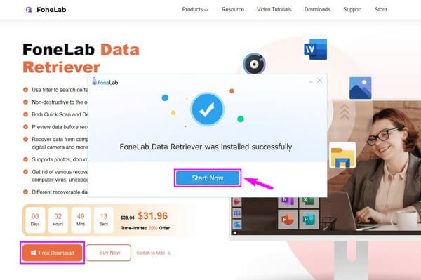 obtener una copia del FoneLab Data Retriever